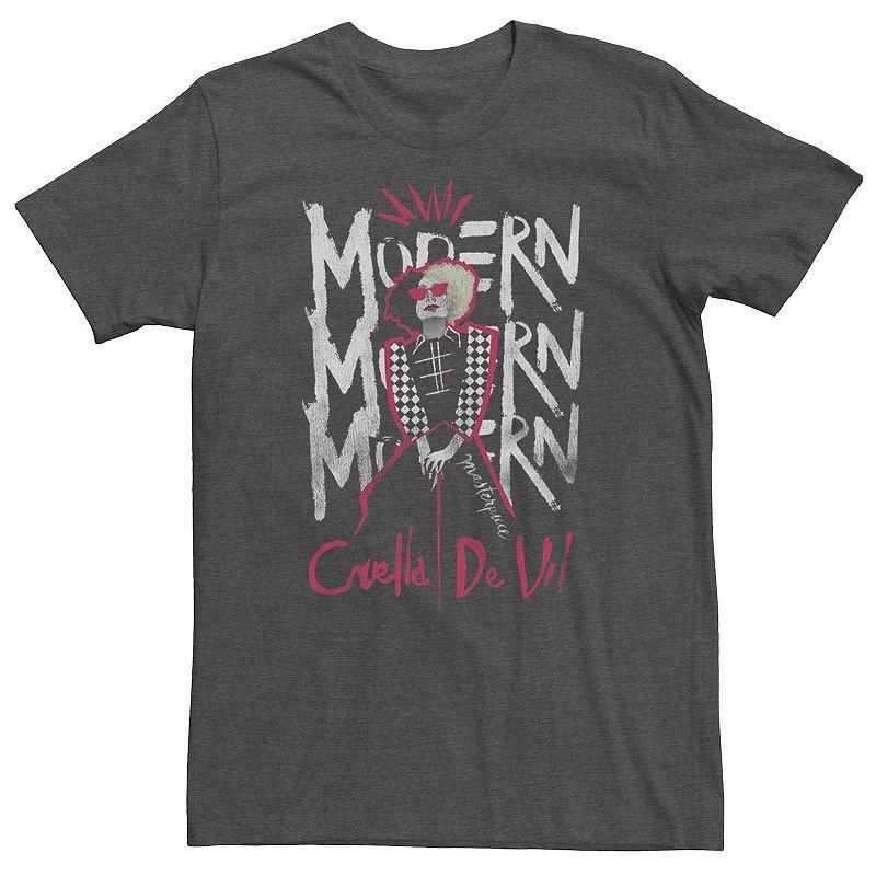 Big & Tall Disney Cruella De Vil Modern Stack Tee, Men's, Size: 3XL, Grey Heather Product Image