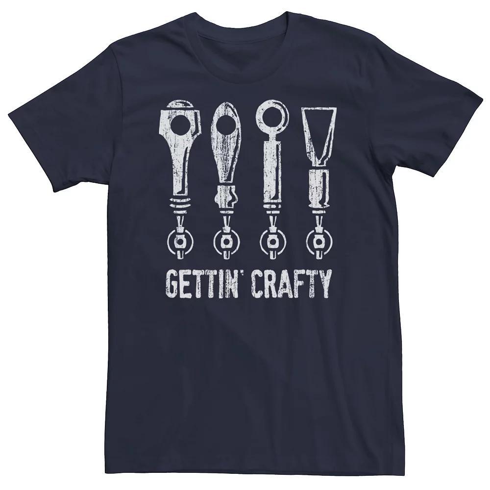 Big & Tall Gettin' Crafty Beer Taps Tee, Men's, Size: 4XL, Blue Product Image