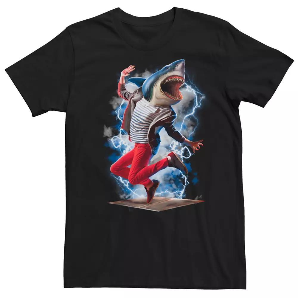 Men's Shark Break Dancer Tee, Size: Large, Black Product Image