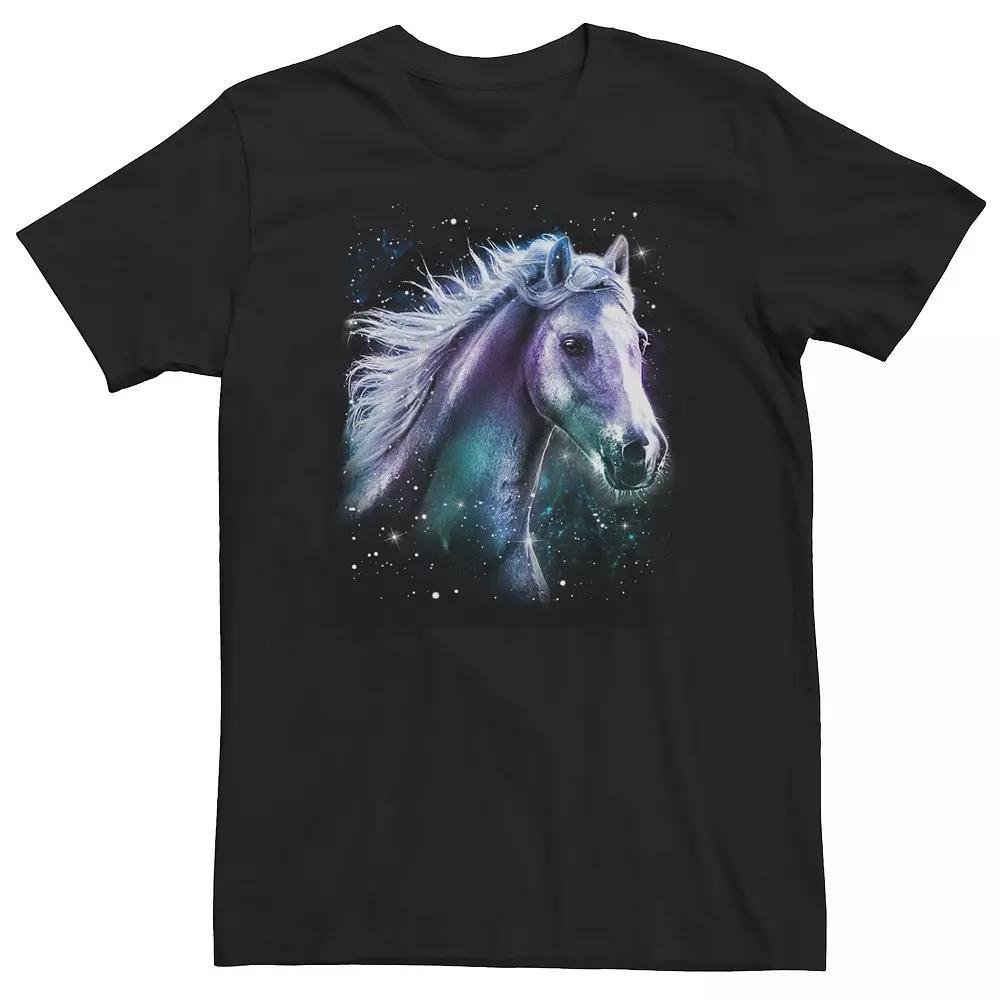 Big & Tall Sparkling Unicorn Portrait Tee, Mens Product Image