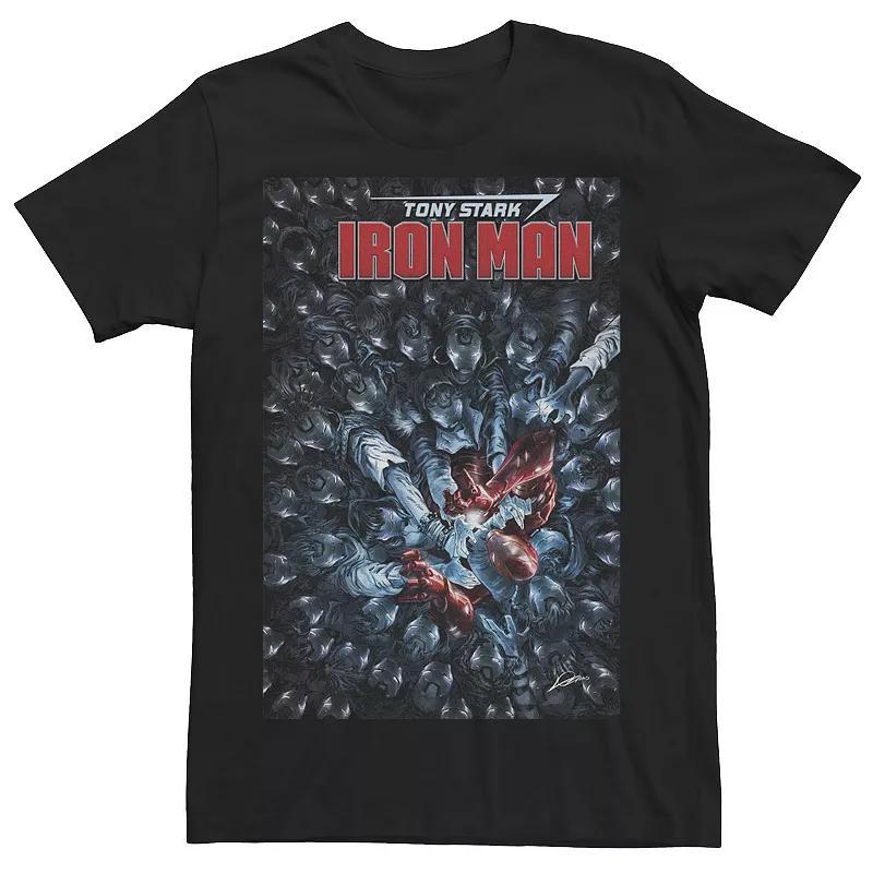 Big & Tall DC Comics Batman The Joker Panels Tee, Mens Navy Grey Product Image