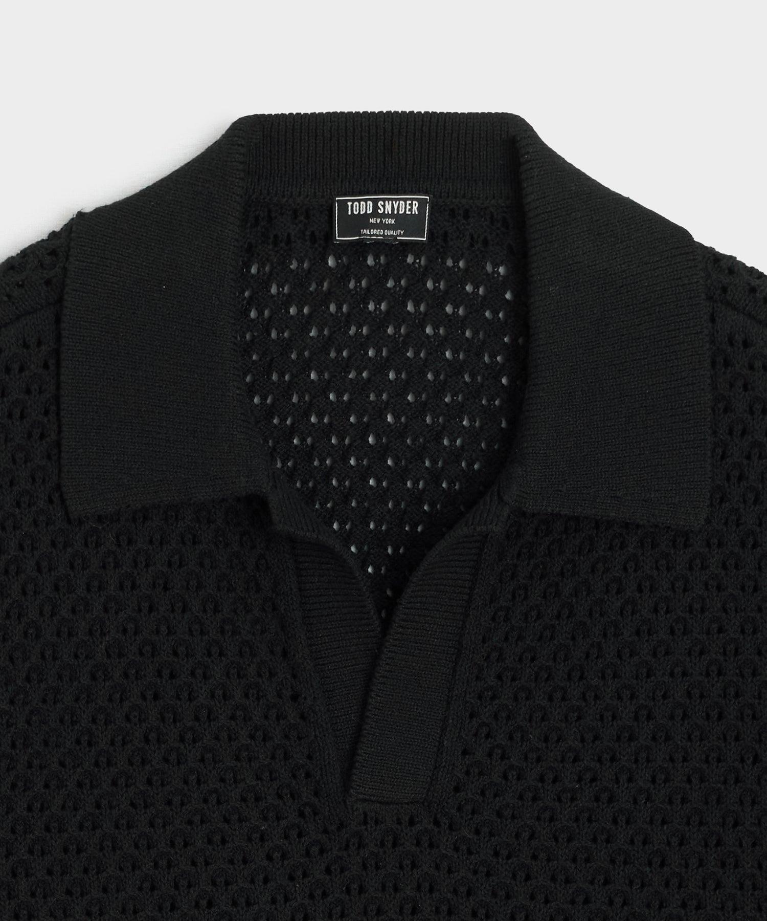 Relaxed Open-Knit Montauk Sweater Polo Product Image