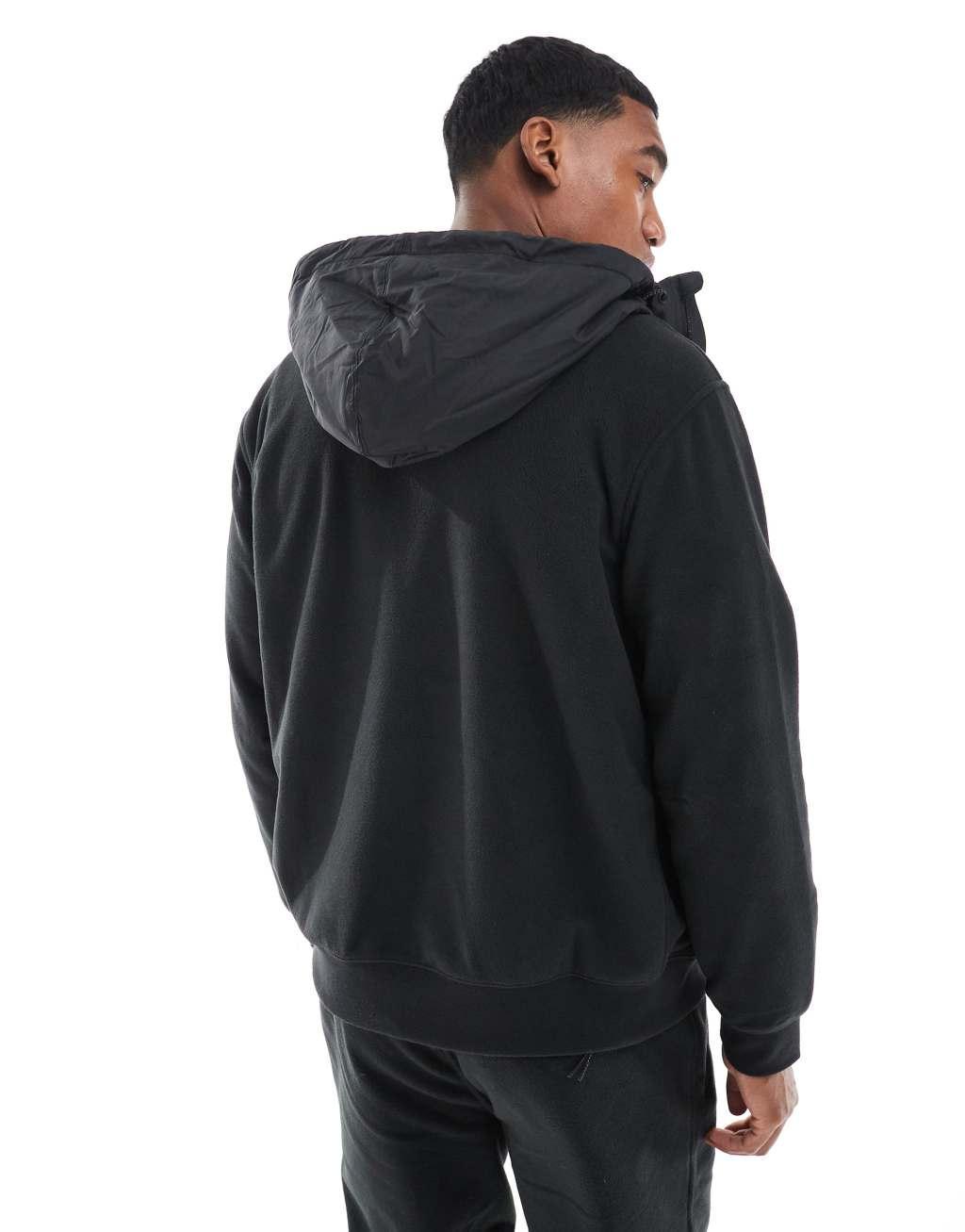 Polo Ralph Lauren hybrid polar fleece full zip hoodie in black - part of a set Product Image