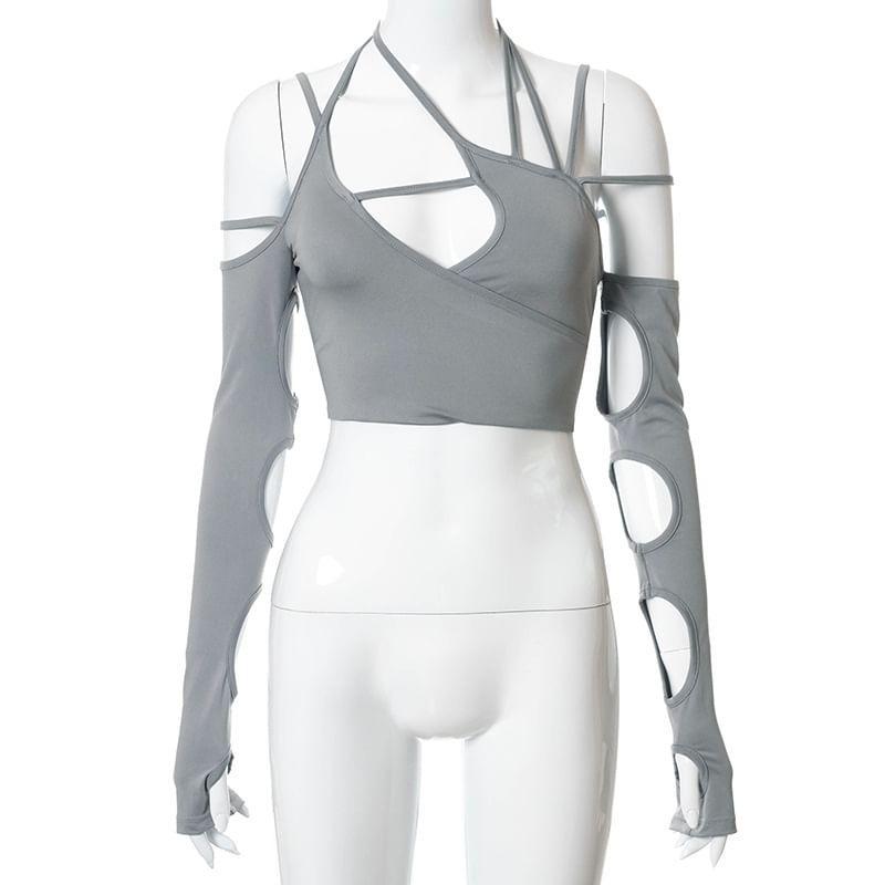 Long-Sleeve Cutout Top Product Image
