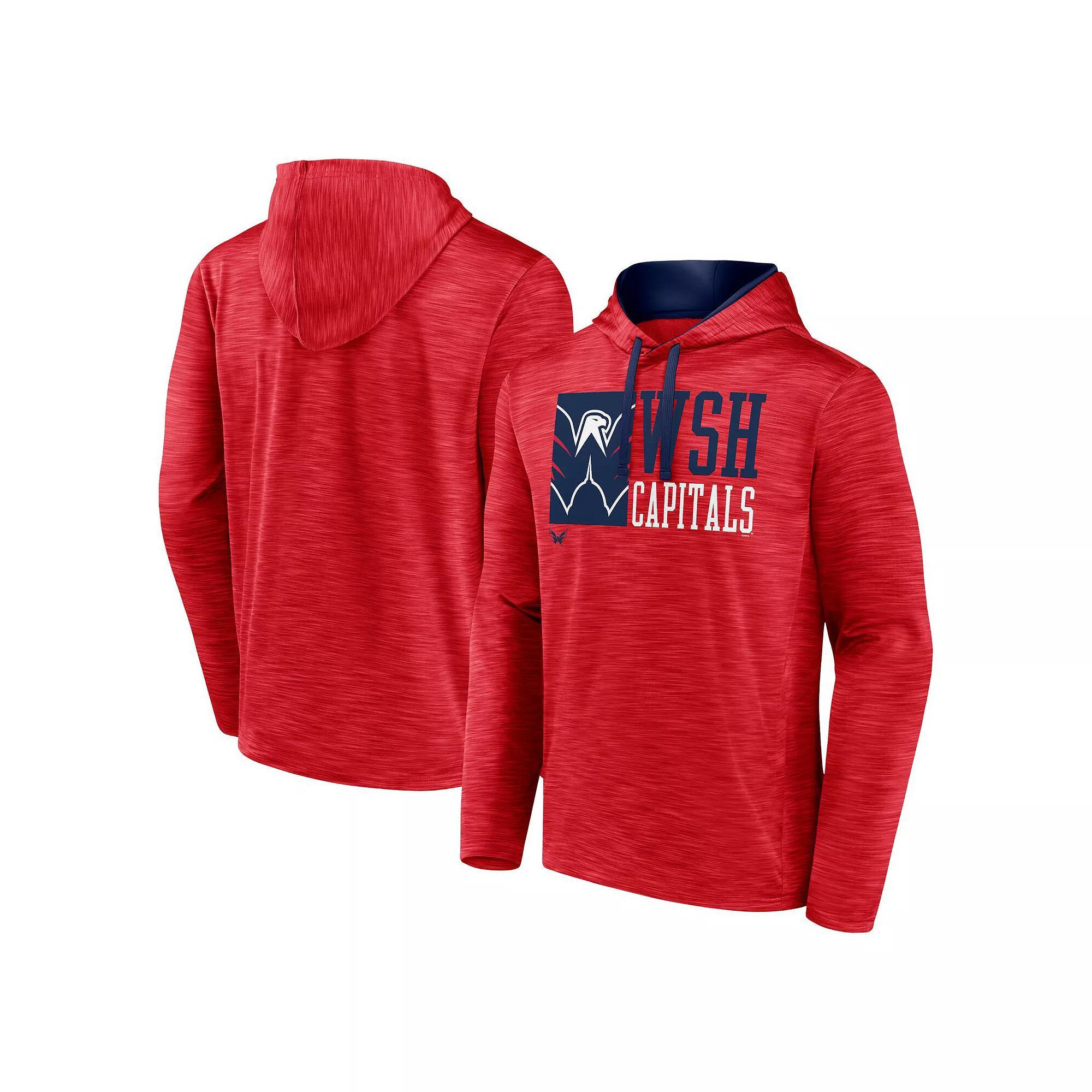 Men's Fanatics Red Chicago Blackhawks Never Quit Pullover Hoodie, Size: Small Product Image