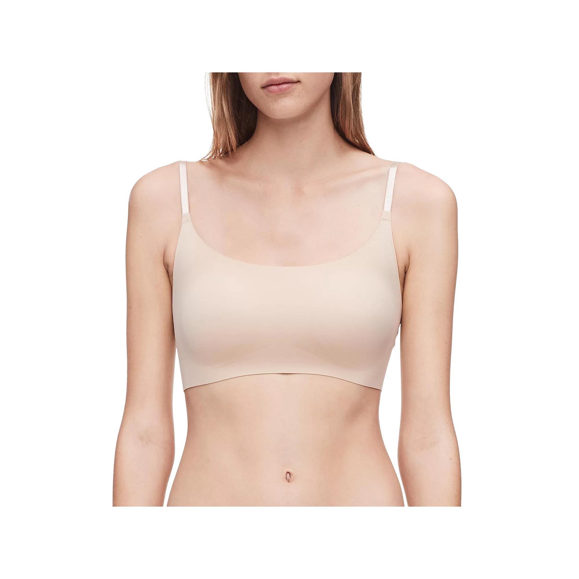 Calvin Klein Womens Invisibles Wirefree Lightly Lined Bralette - Brown Product Image