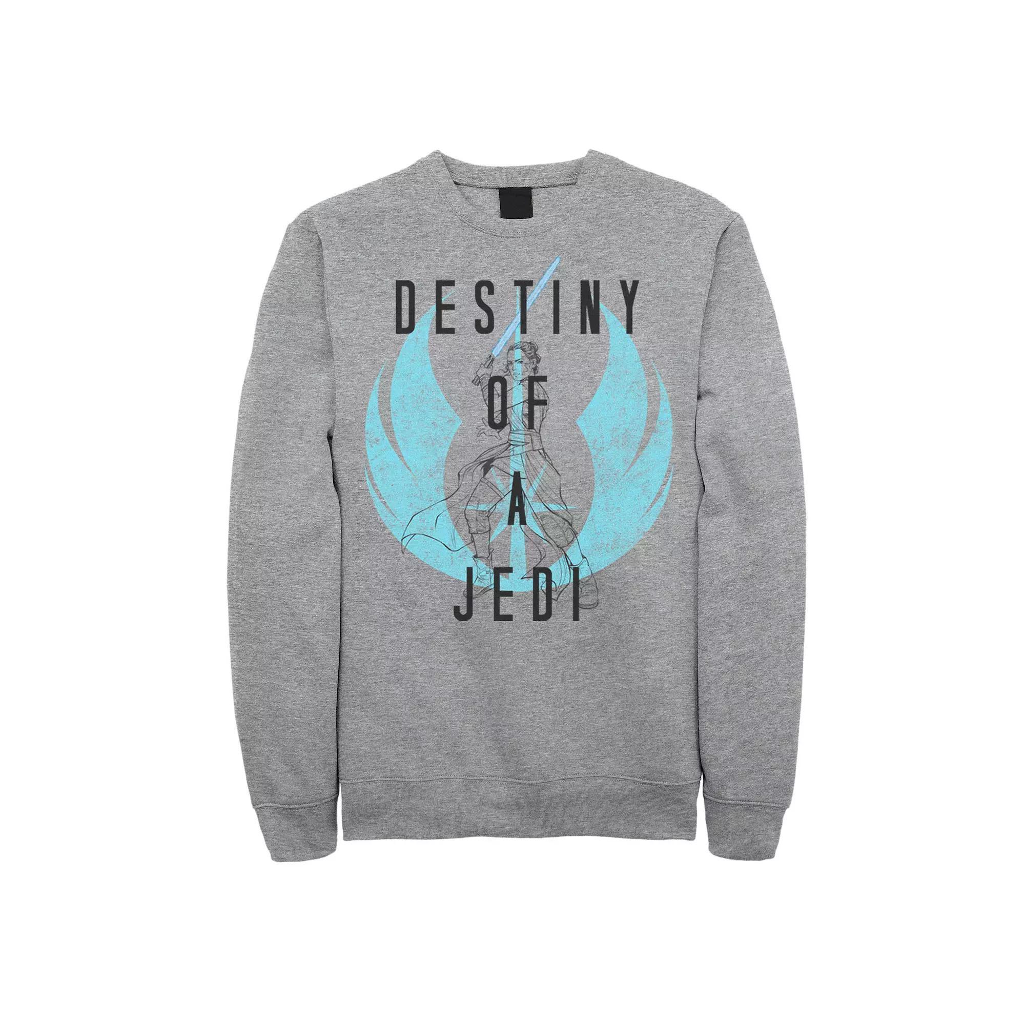 Men's Star Wars: The Rise Of Skywalker Rey Destiny Of A Jedi Sweatshirt, Size: XXL, Athletic Grey Product Image