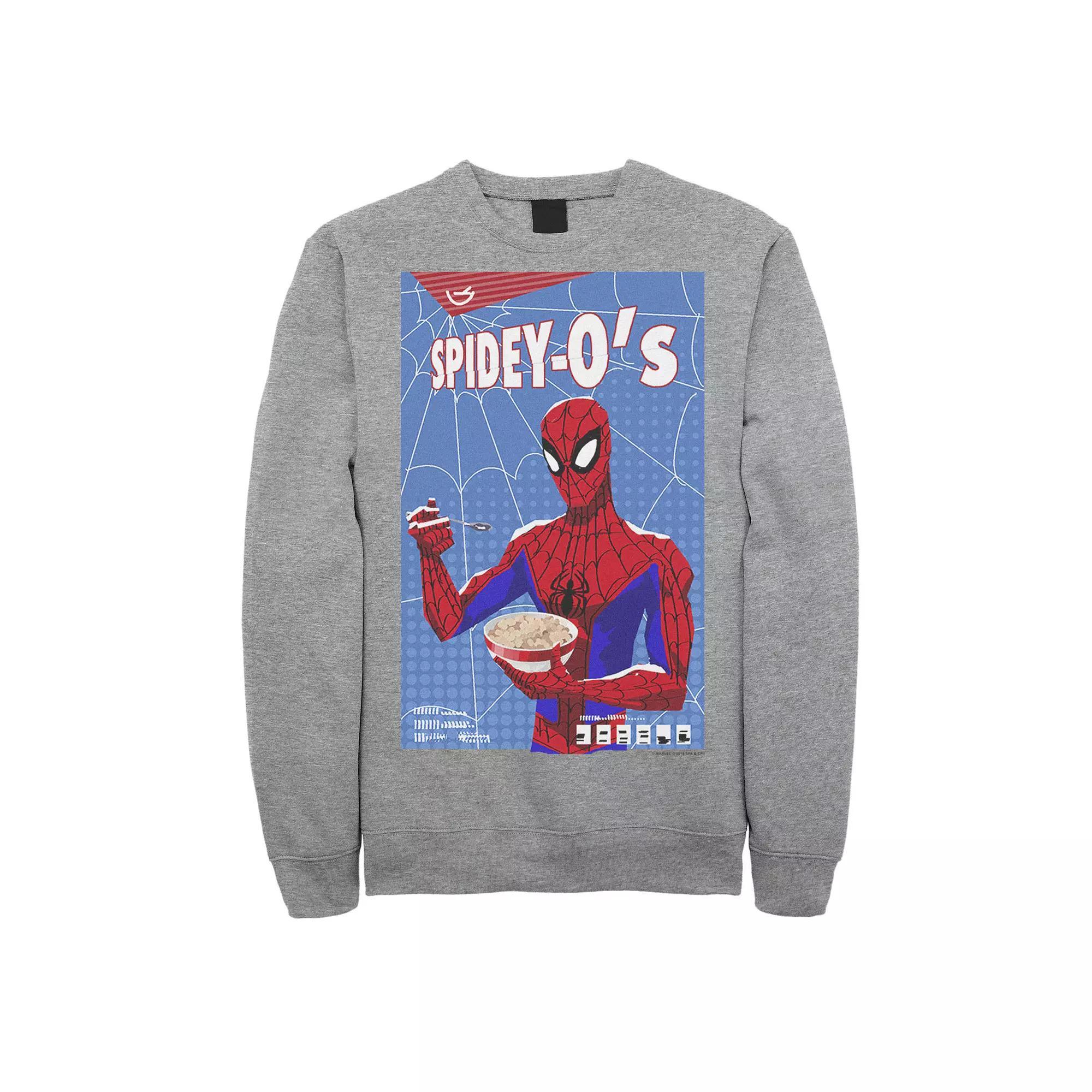 Mens Marvel Spider-Man Spiderverse Sweatshirt Athletic Grey Product Image