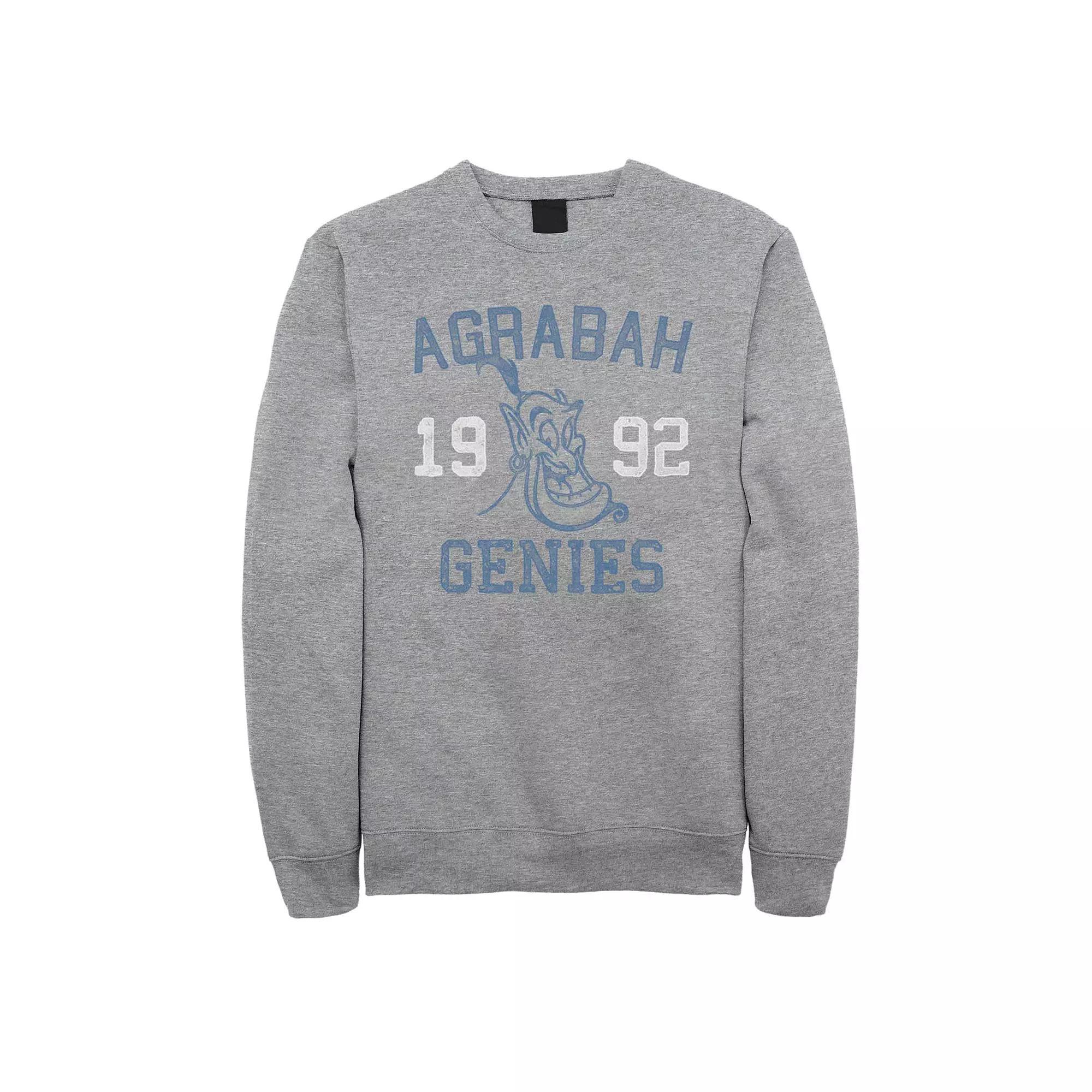 Juniors' Disney's Aladdin Agrabah Team Genies 1992 Fleece Sweatshirt, Girl's, Size: Large, Athletic Grey Product Image