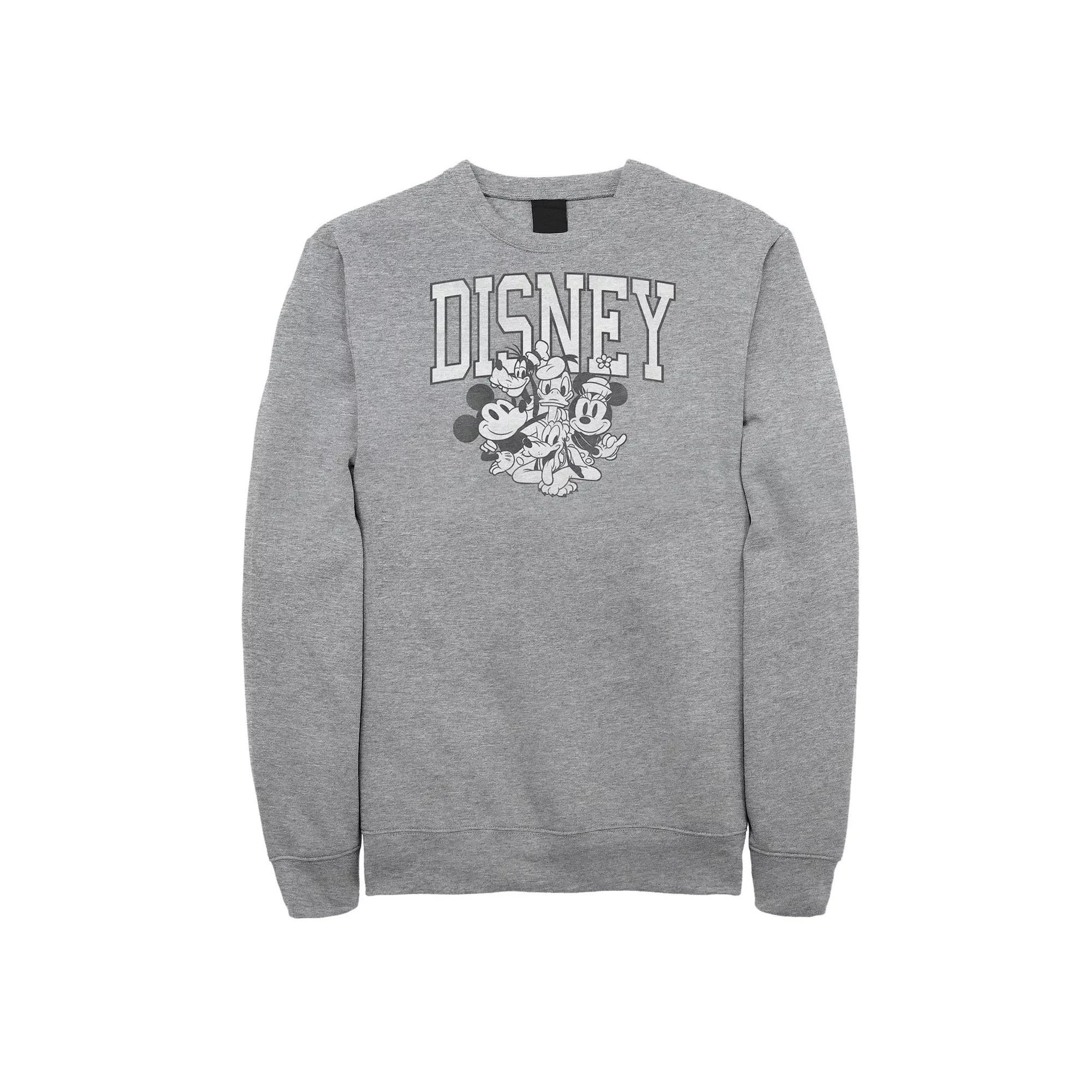 Disney's Mickey Mouse Big & Tall Group Fleece Sweatshirt, Men's, Size: 4XL, Athletic Grey Product Image