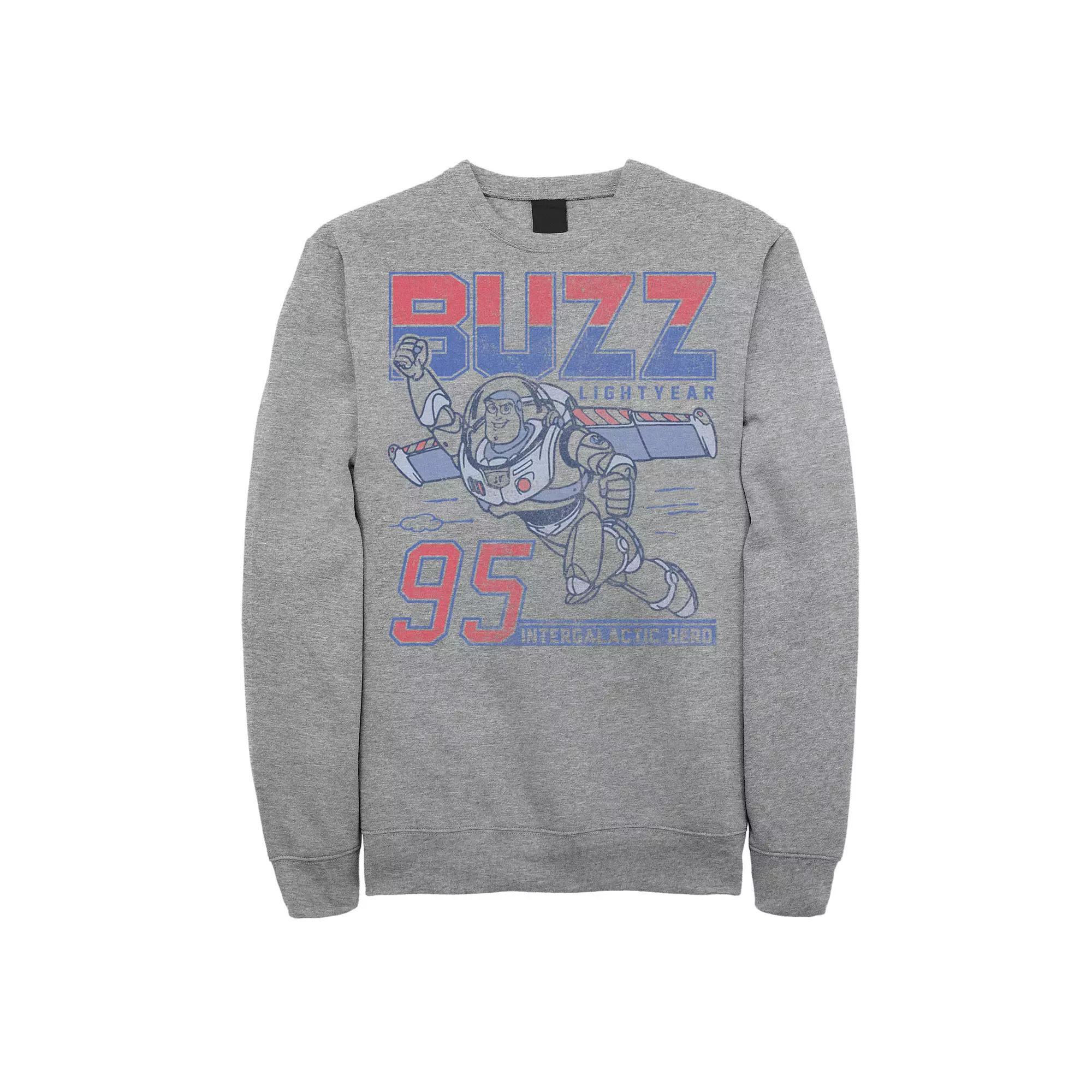 Disney / Pixar's Toy Story Buzz Lightyear Men's Intergalactic Hero Sweatshirt, Size: XL, Athletic Grey Product Image