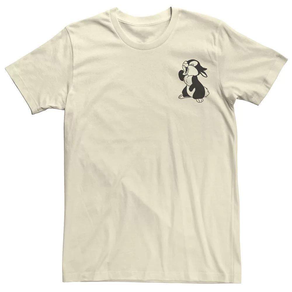 Disney's Bambi Thumper Men's Left Chest Tee, Size: XL, Natural Product Image