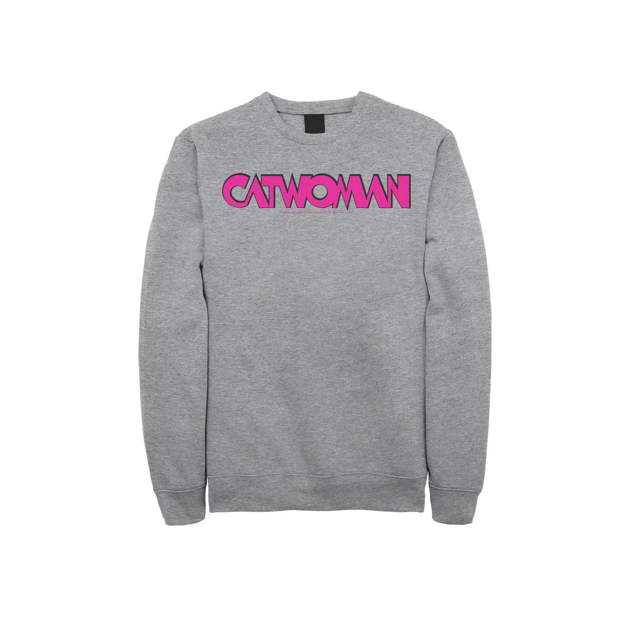 Men's DC Comics Catwoman Sweatshirt, Size: XXL, Athletic Grey Product Image