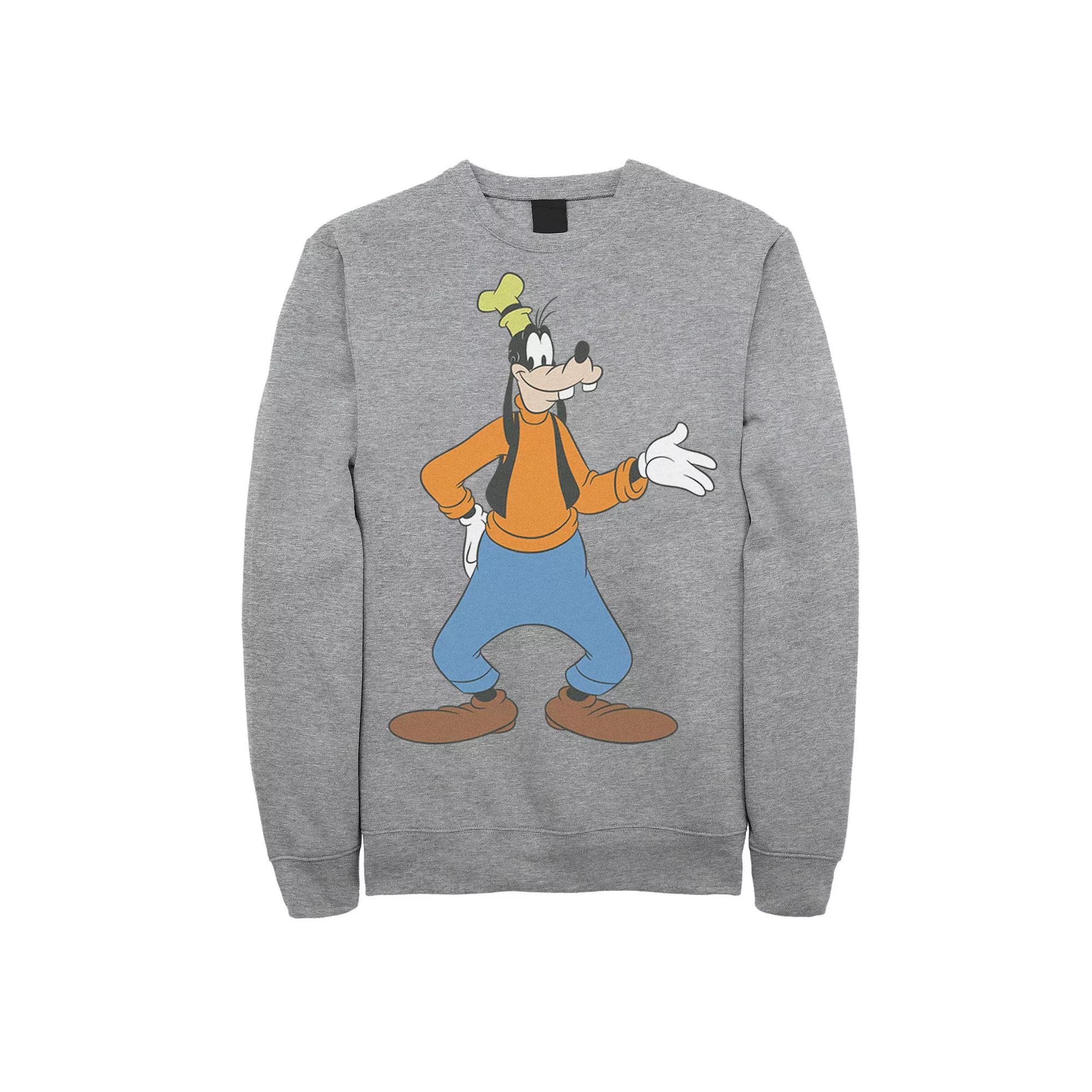 Disney's Goofy Men's Traditional Pose Sweatshirt, Size: Large, Athletic Grey Product Image