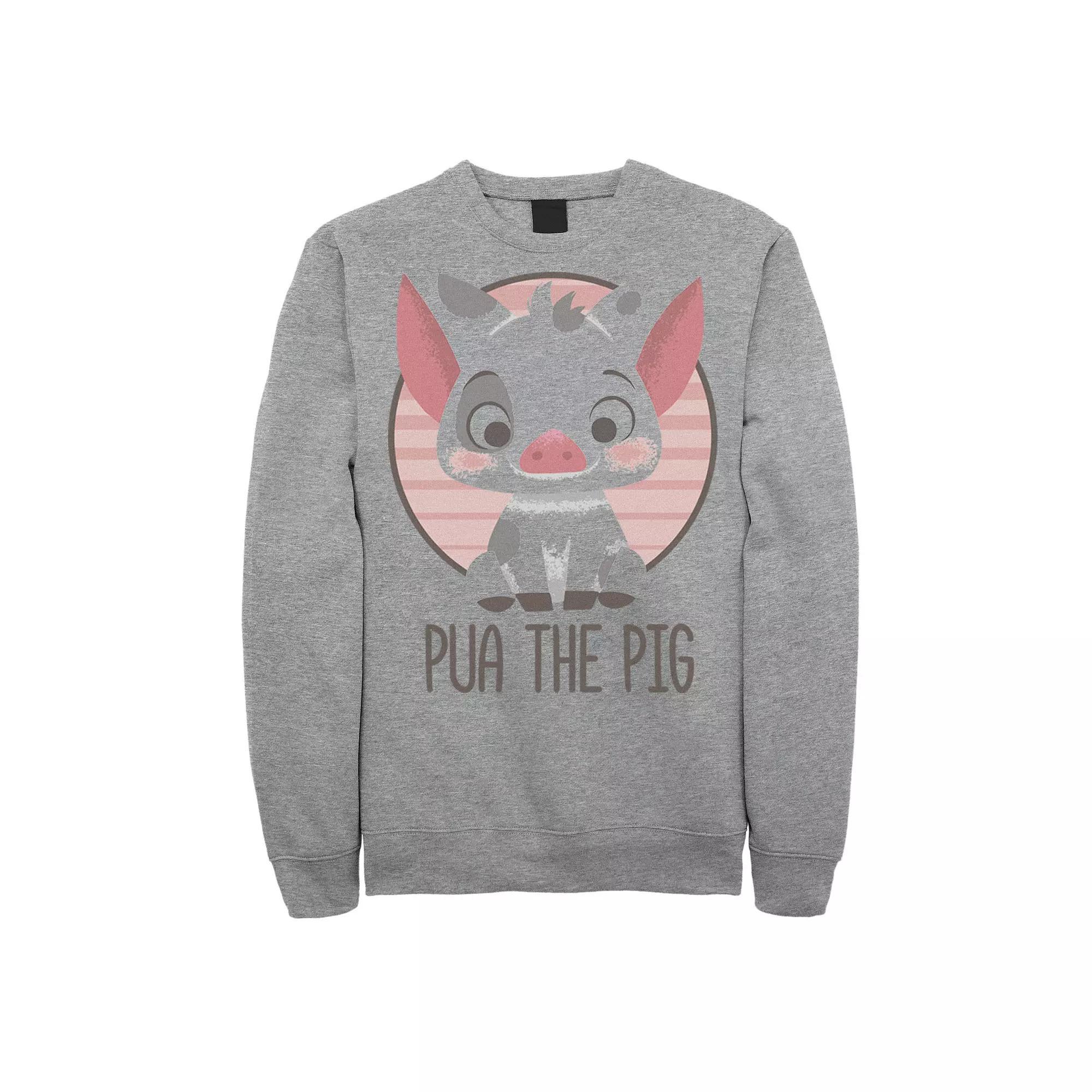 Disneys Moana Pua Mens The Pig Sweatshirt Athletic Grey Product Image