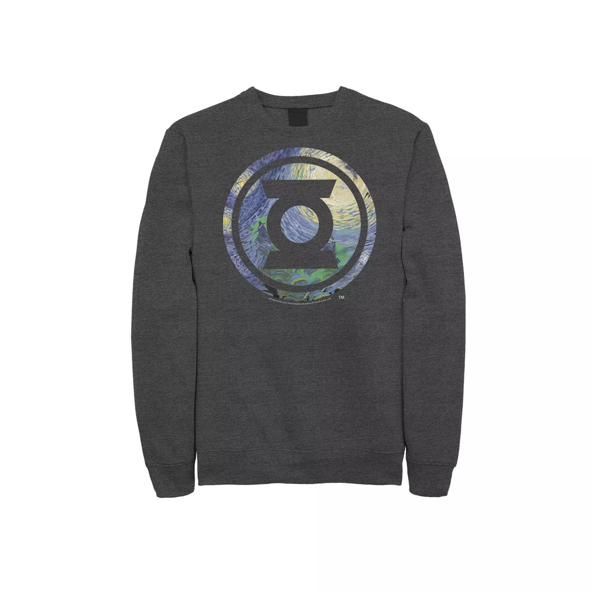 Men's DC Comics Green Lantern Logo Sweatshirt, Size: XXL, Black Product Image
