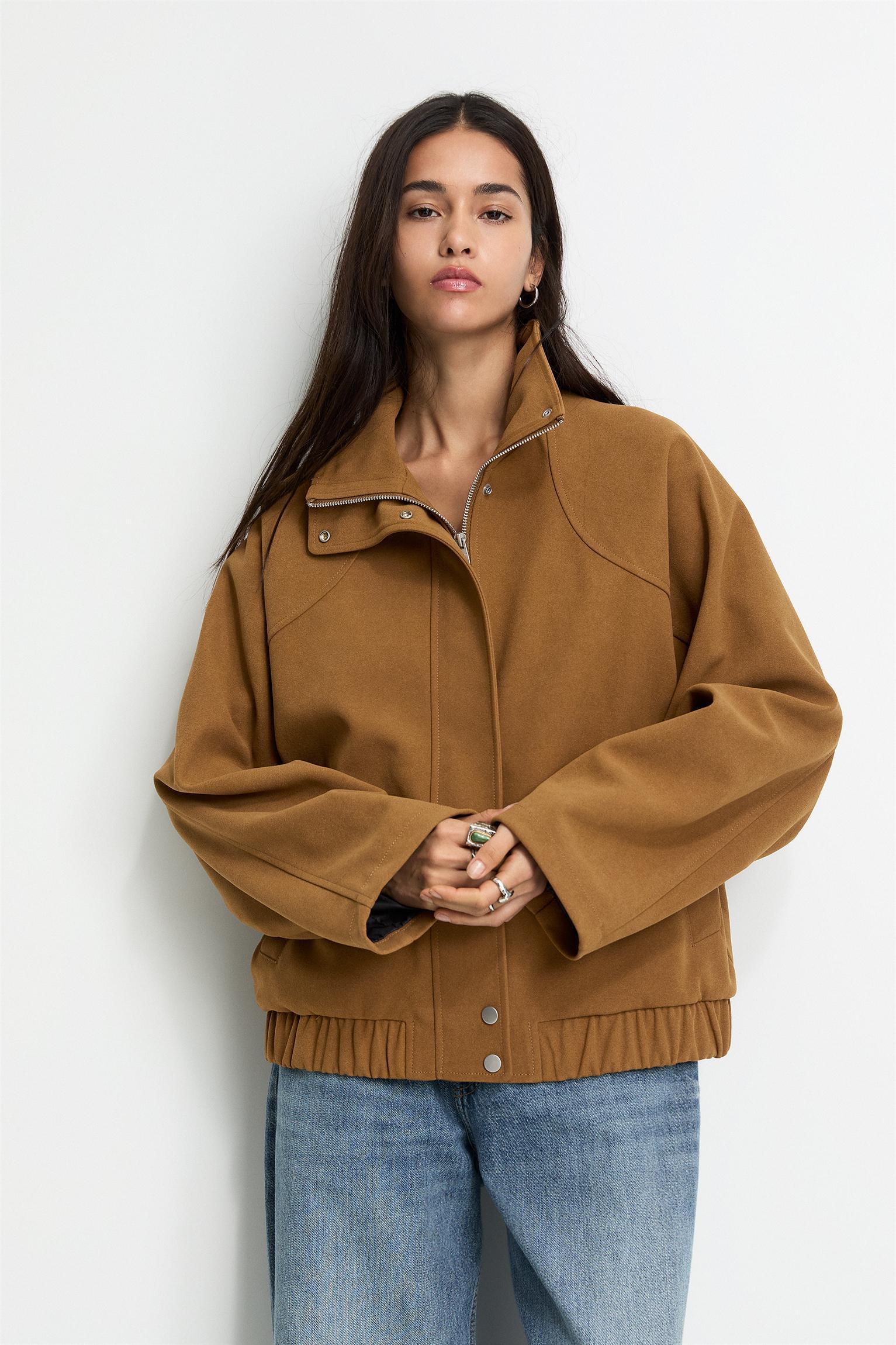 Flowing faux suede jacket Product Image