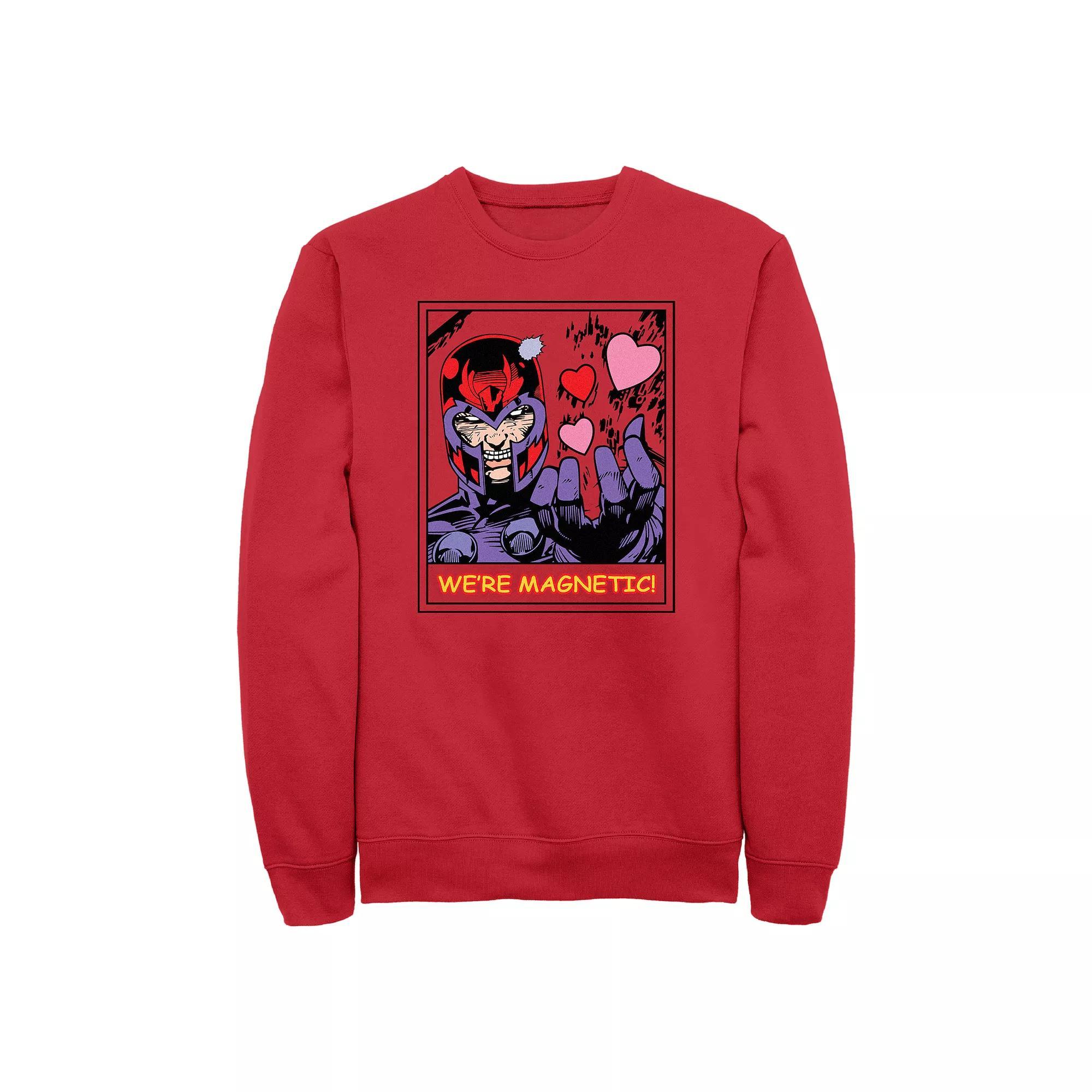 Men's Marvel X-Men Magneto We're Magnetic Graphic Fleece, Size: Small, Red Product Image