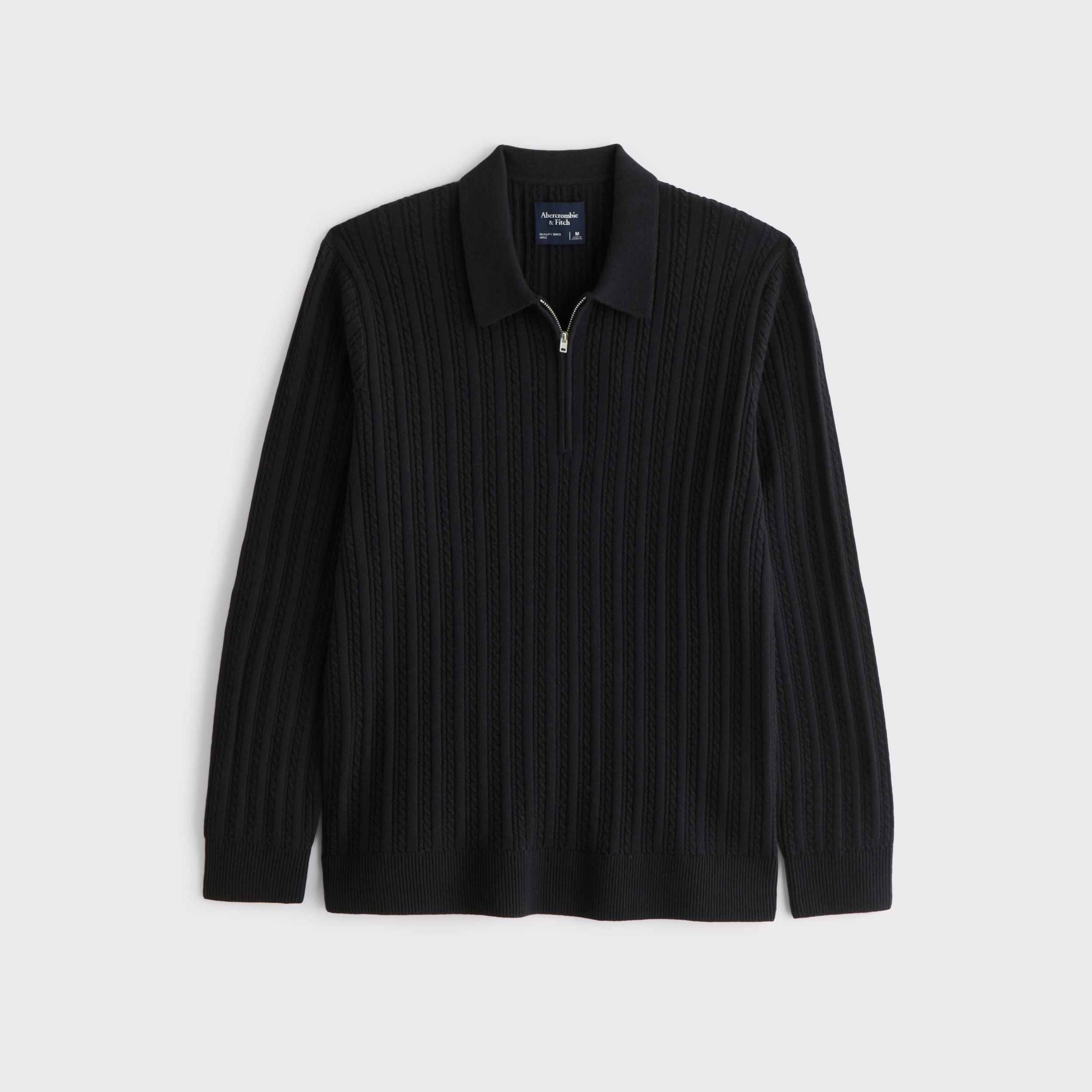 Long-Sleeve Zip Sweater Polo Product Image