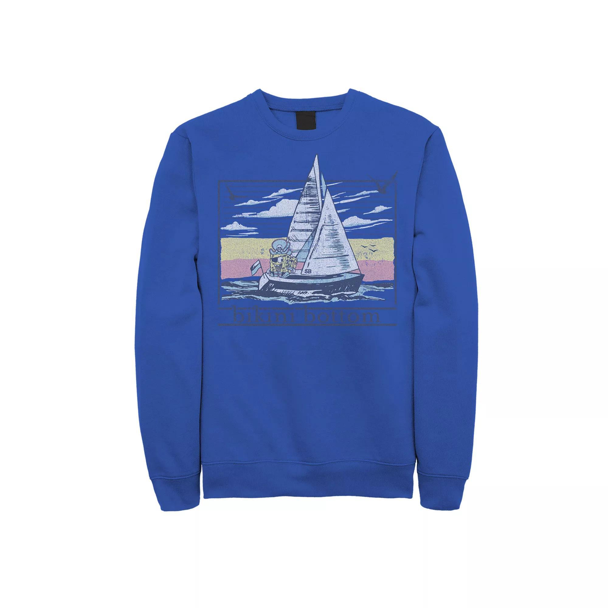 Men's Nickelodeon SpongBob SquarePants Sail Ship Fleece, Size: XXL, Royal Product Image