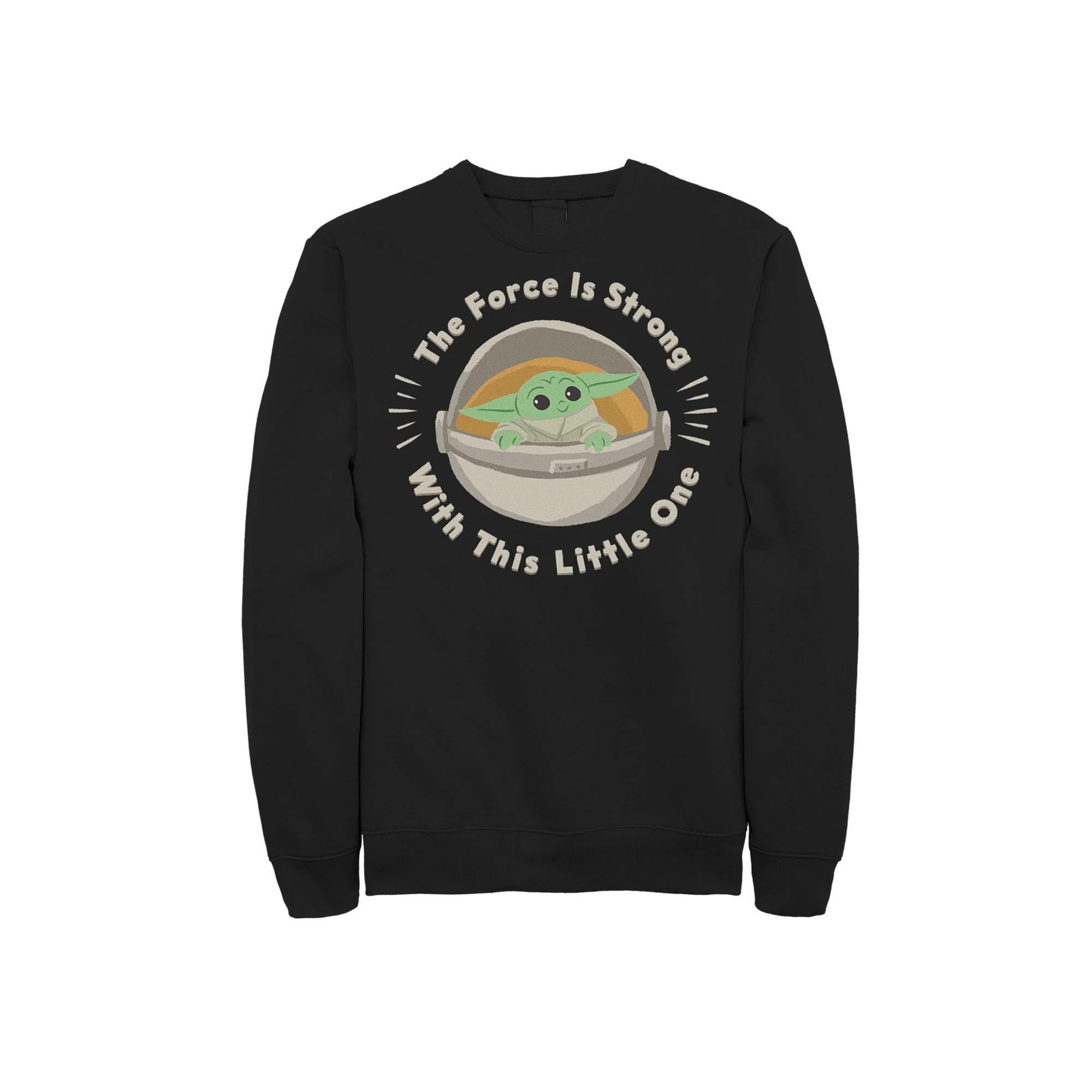 Men's Cuphead Cagney Flower Pose Graphic Fleece Pullover, Size: Small, Blue Product Image