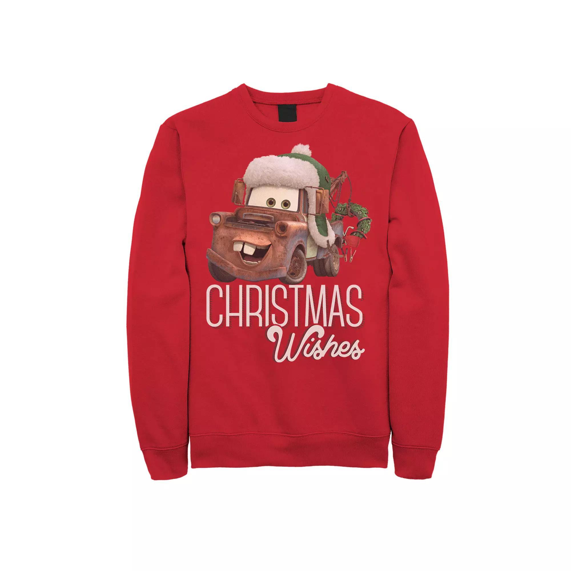 Disney / Pixar's Cars Mater Men's Christmas Sweatshirt, Size: Small, Red Product Image