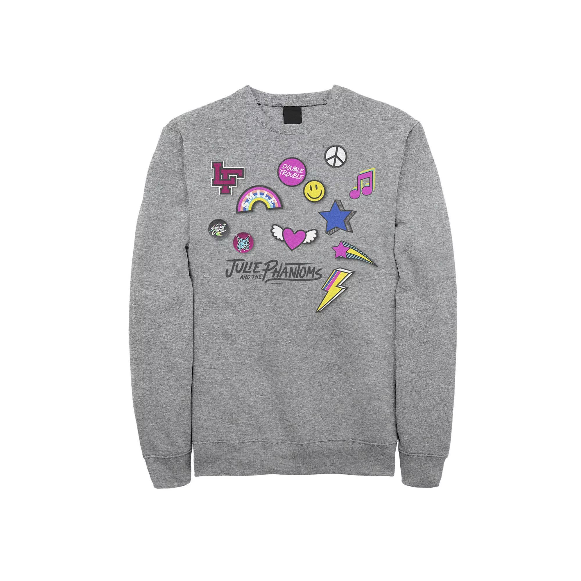 Men's Julie And The Phantoms Icon Mashup Sweatshirt, Size: XL, Athletic Grey Product Image