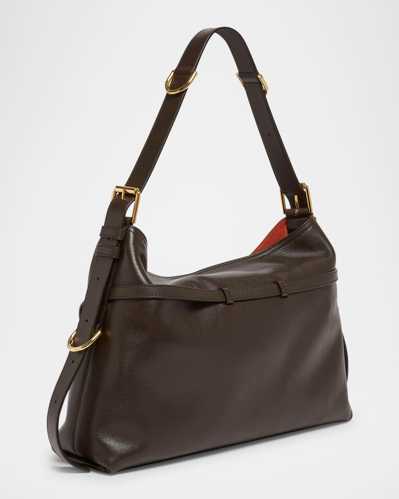 Voyou Medium Shoulder Bag in Shiny Leather Product Image