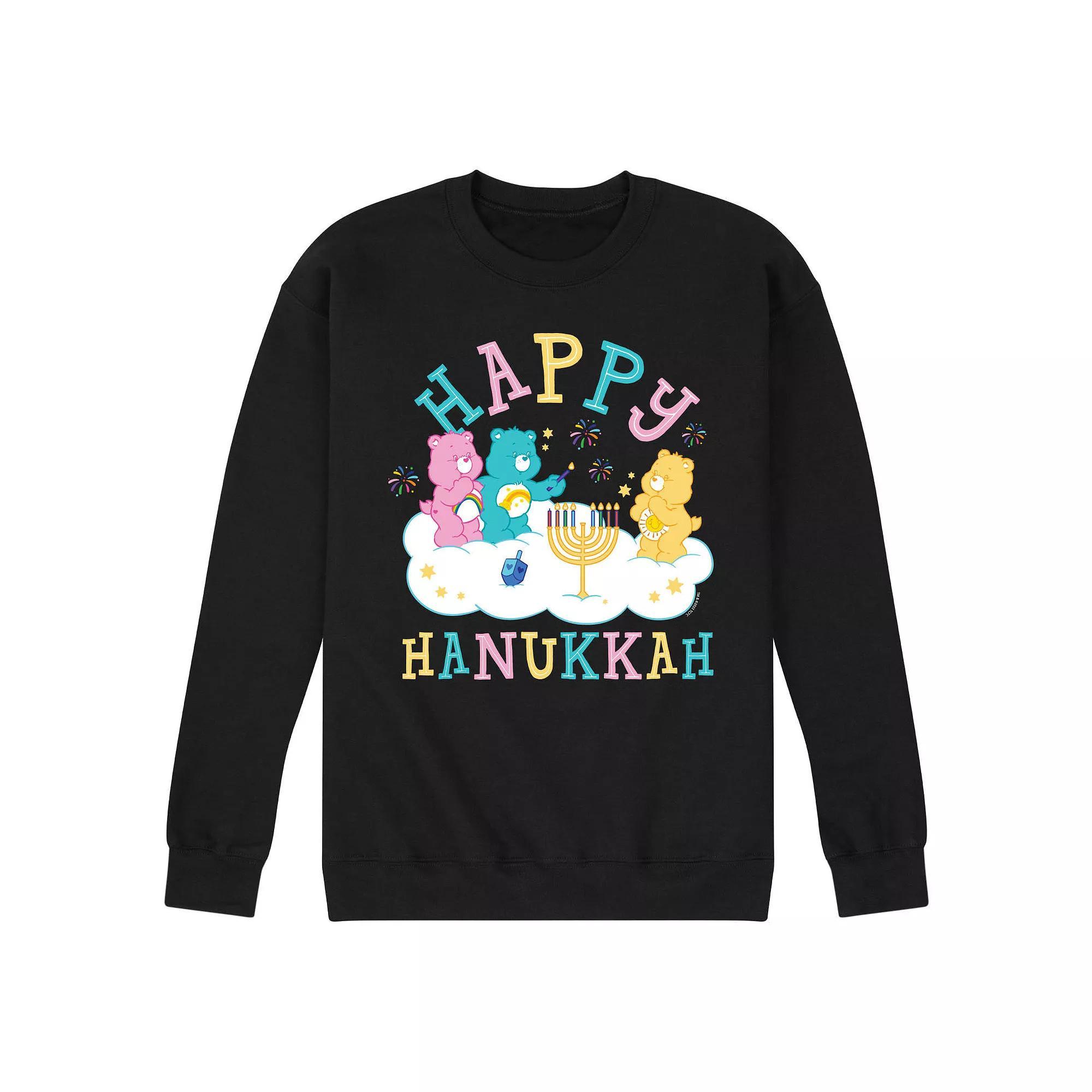 Mens Care Bears Happy Hanukkah Fleece Sweatshirt Product Image