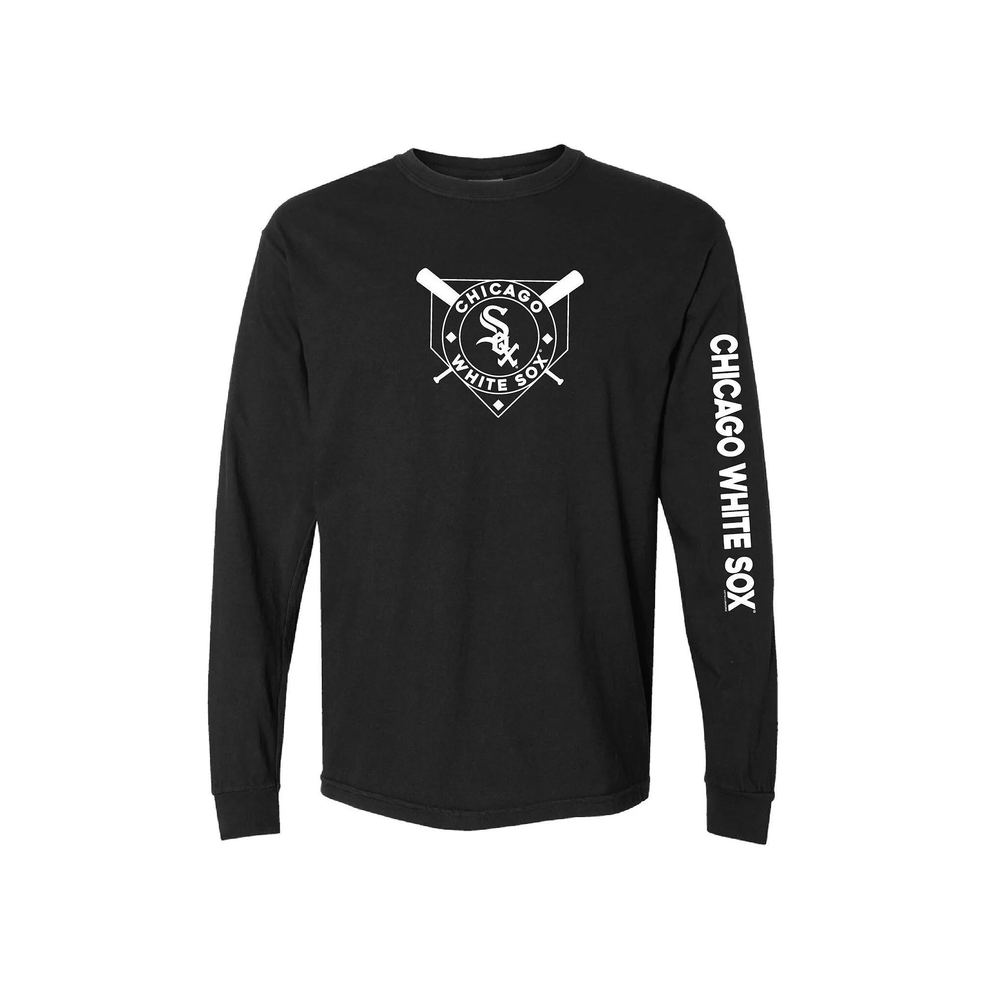 Women's Soft as a Grape Black Chicago White Sox Pigment Dye Long Sleeve T-Shirt, Size: Large Product Image