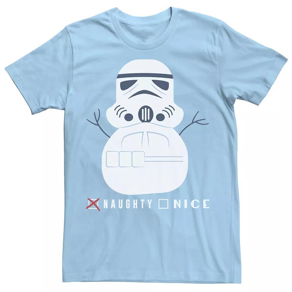 Men's Star Wars Stormtrooper Snowman Christmas Graphic Tee, Size: XXL, Light Blue Product Image