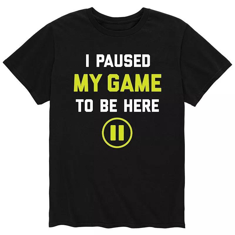 Big & Tall Paused Game Tee, Men's, Size: 5XB, Black Product Image