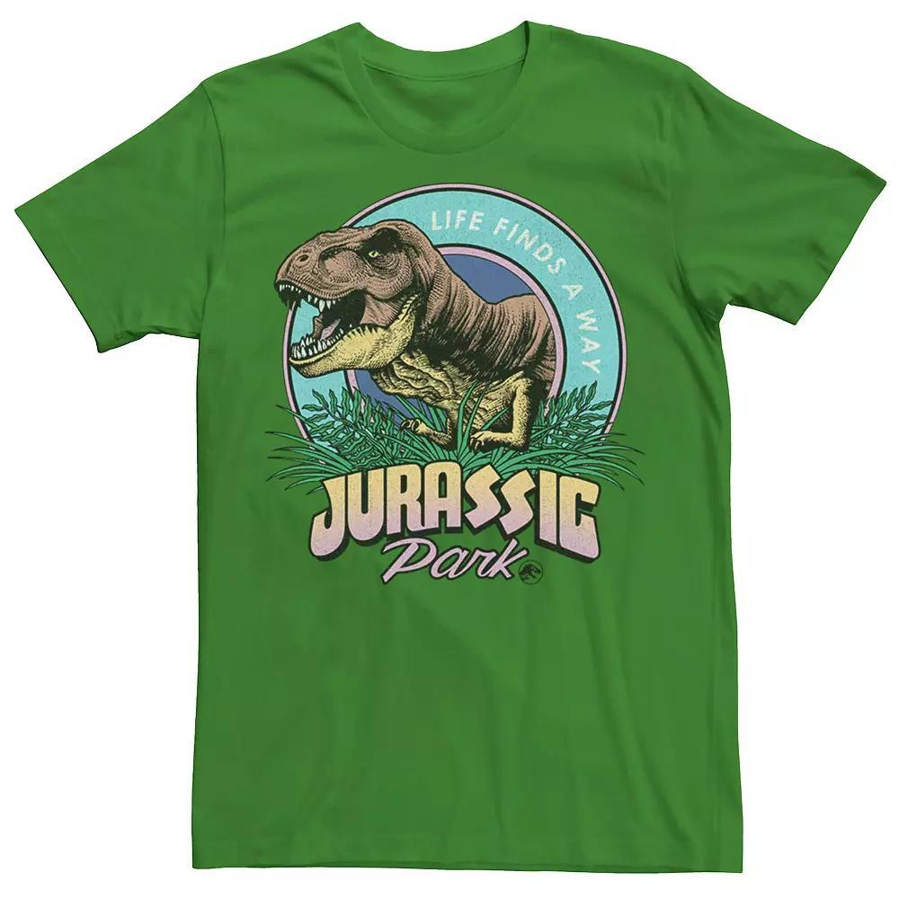 Men's Jurassic Park Life Finds A Way Vibrant Graphic Tee, Size: XL, Red Product Image