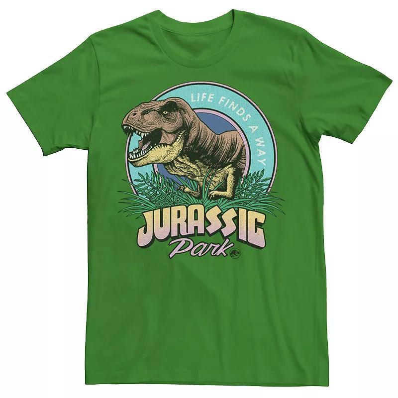 Men's Jurassic Park Life Finds A Way Vibrant Graphic Tee, Size: XL, Red Product Image