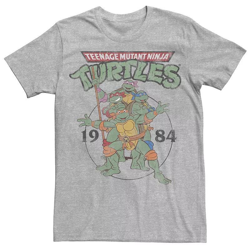 Mens Teenage Mutant Ninja Turtles Group Elite Tee Athletic Grey Product Image