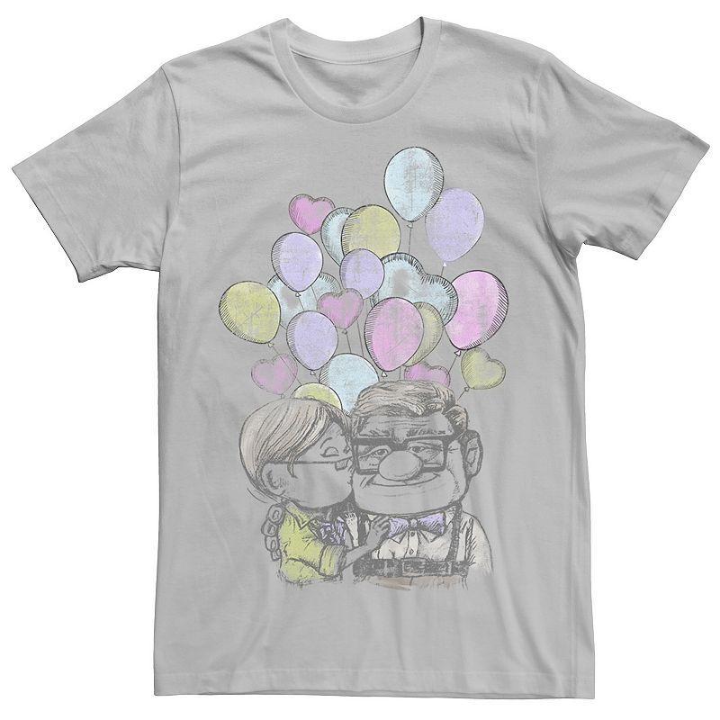 Disney / Pixar's Up Carl And Ellie Men's Valentine's Day Tee, Size: 3XL, Silver Product Image
