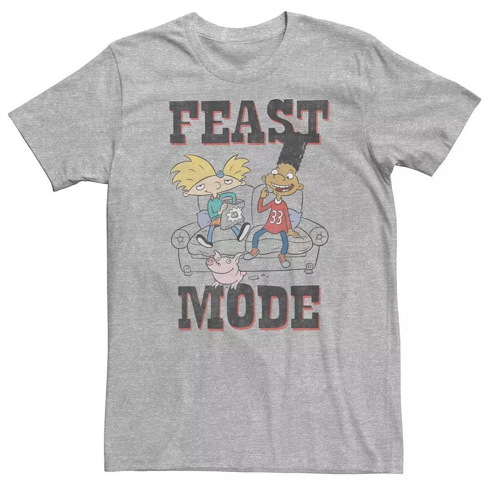 Men's Hey Arnold Feast Mode Vintage Tee, Size: XL, Athletic Grey Product Image