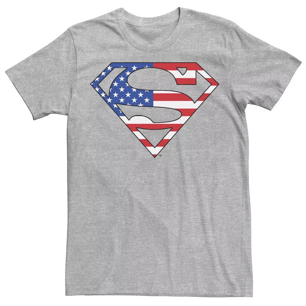 Men's DC Comics Superman US Hero Logo Tee, Size: XL, Athletic Grey Product Image