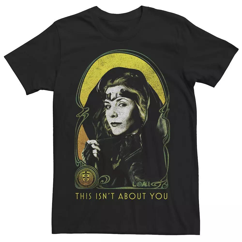 Men's Marvel Loki Sylvie This Isn't About You Portrait Tee, Size: Large, Black Product Image