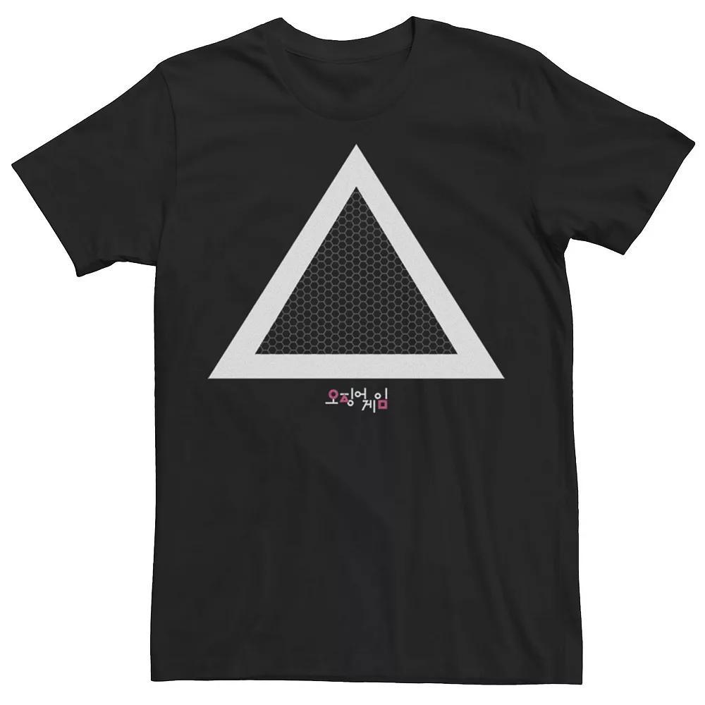 Men's Squid Game Triangle Mid-Level Worker Logo Tee, Boy's, Size: Medium, Black Product Image