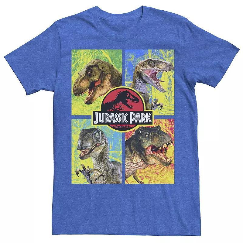 Men's Jurassic Park Four Dinosaur Faces Tee, Size: 3XL, Black Product Image