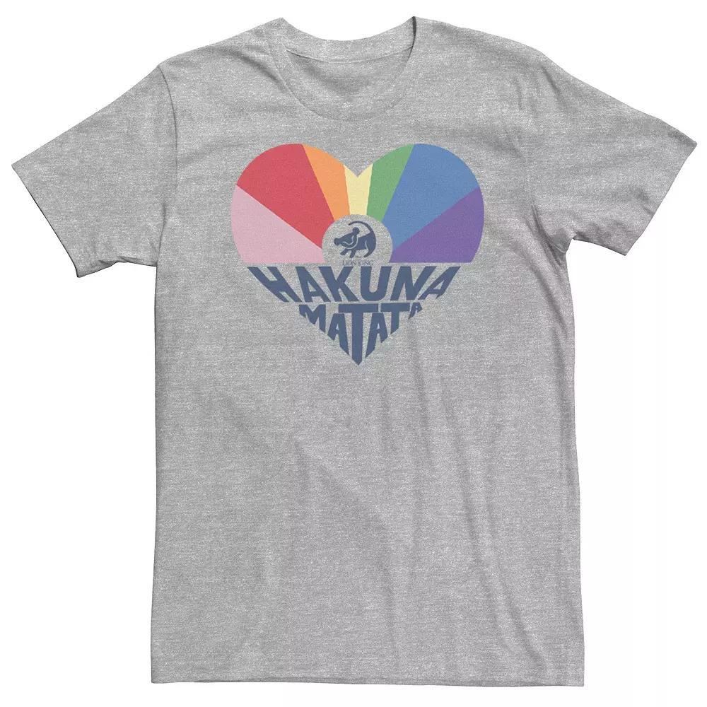 Big & Tall Disney Lion King Simba Hakuna Matata Heart Tee, Men's, Size: XXL Tall, Athletic Grey Product Image