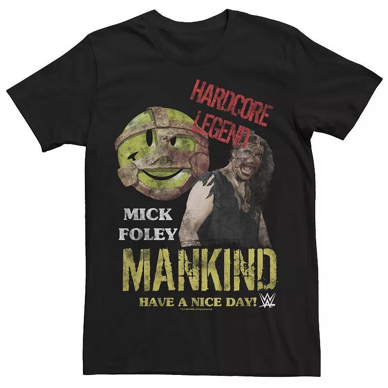 Men's WWE Mike Foley Hardcore Legend Mankind Tee, Size: XXL, Black Product Image