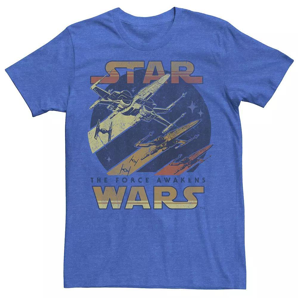 Men's Star Wars The Force Awakens X-Wings Retro Tee, Size: Large, Royal Grey Product Image
