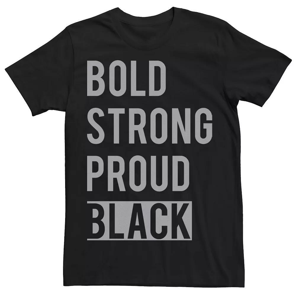 Men's Strong Proud Stack Text Tee, Size: XXL, Black Product Image