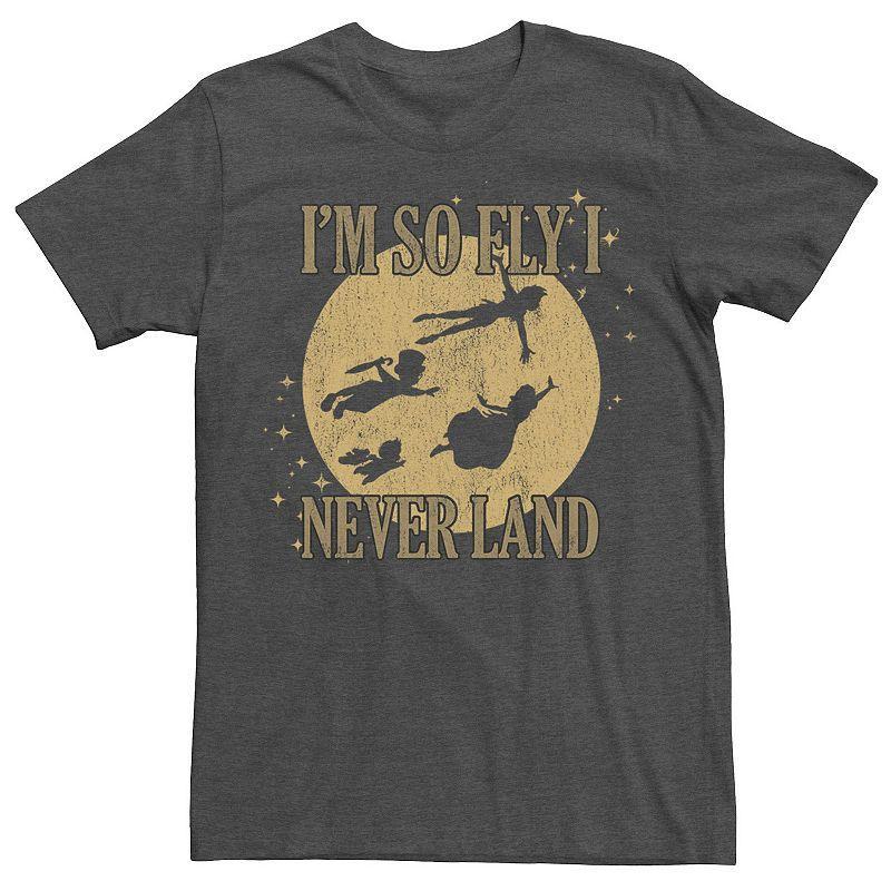 Disney's Peter Pan I'm So Fly I Never Land Silhouettes Men's Tee, Size: XXL, Grey Heather Product Image