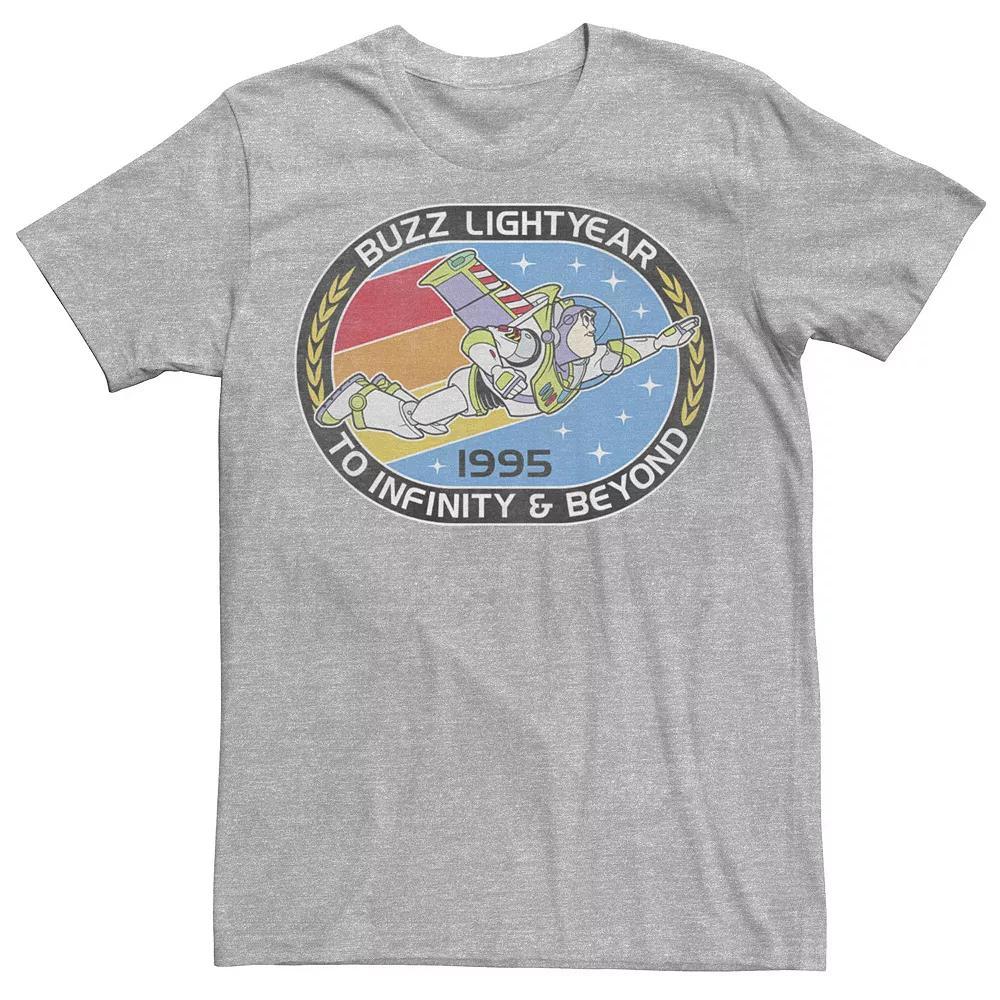 Disney / Pixar's Toy Story Buzz Lightyear Men's To Infinity Badge Tee, Size: Small, Athletic Grey Product Image