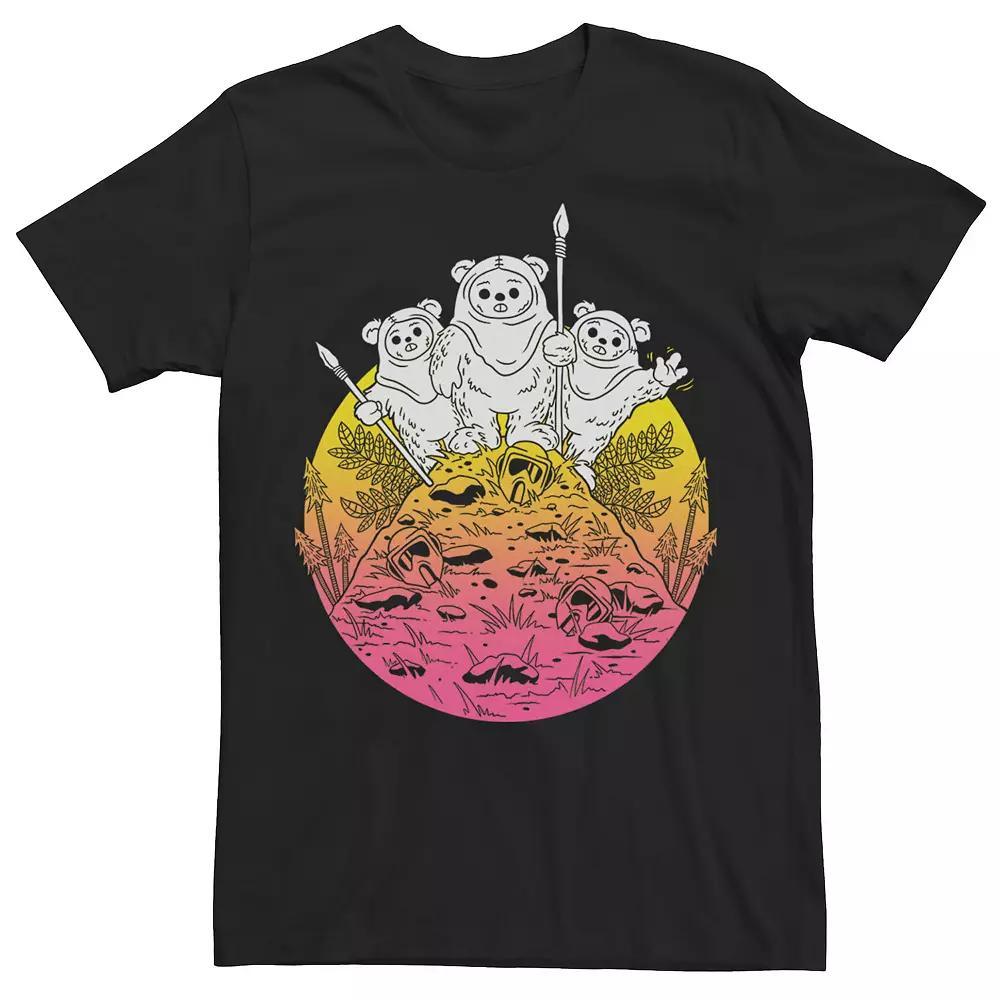 Men's Star Wars Ewok Camp Tee, Size: Large, Black Product Image
