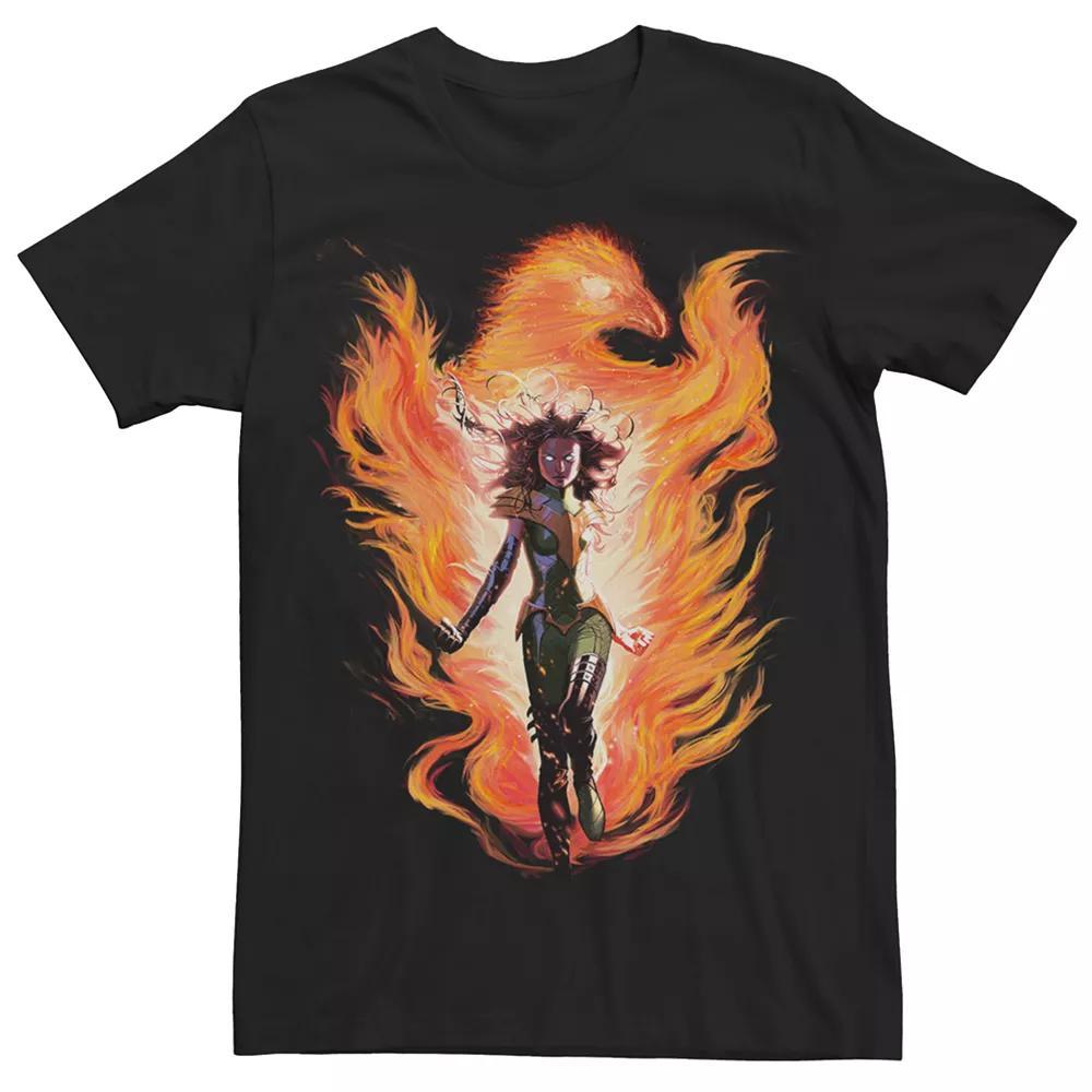 Men's Marvel Universe The Phoenix Fire Glow Tee, Size: Large, Black Product Image