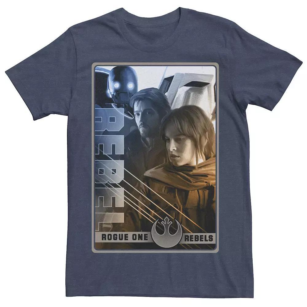 Men's Star Wars Rogue One Rebel Hero Poster Graphic Tee, Size: XXL, Navy Grey Product Image